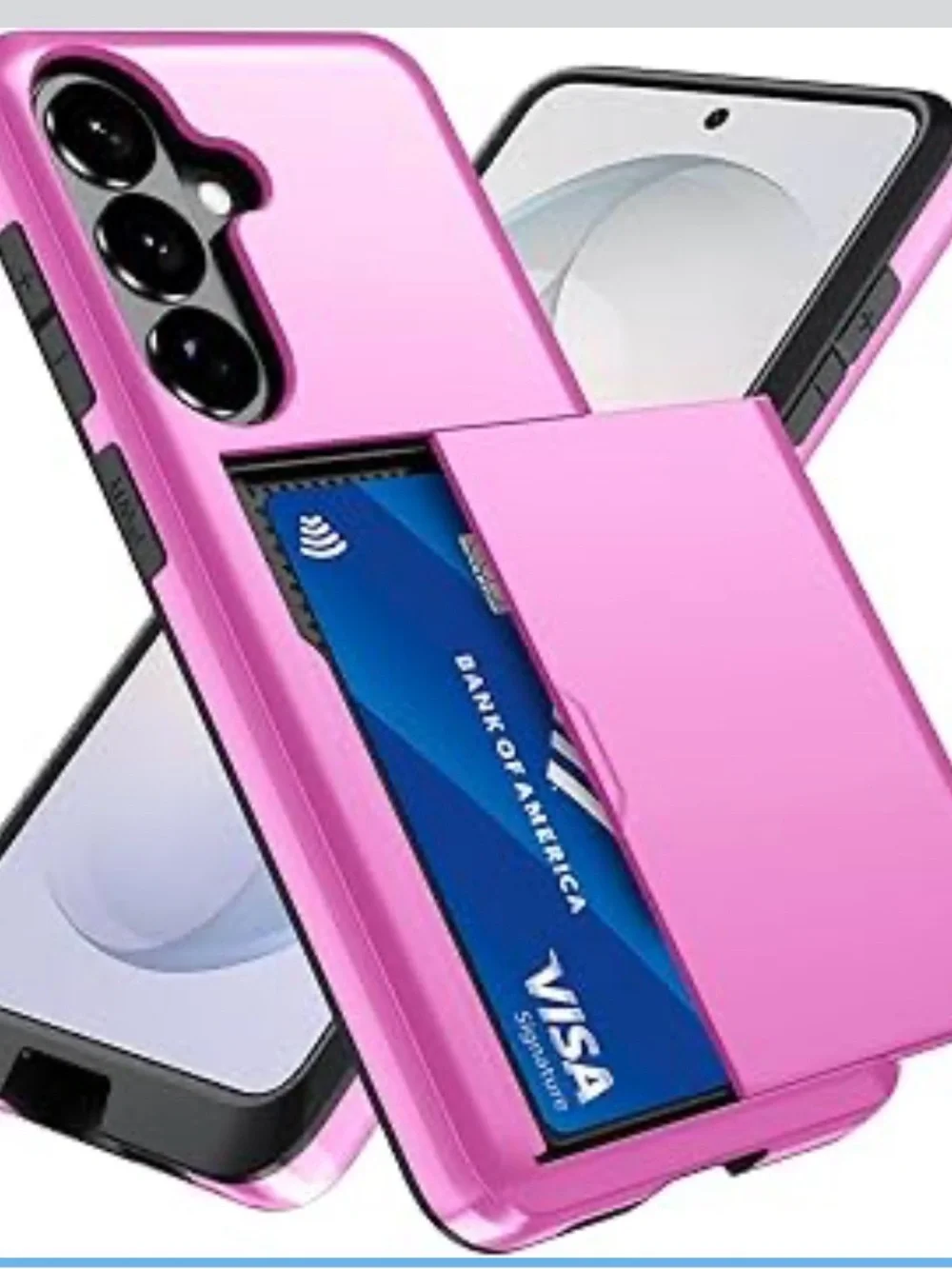 Pink Card Slot Protective Phone Case for Women Galaxy s26
